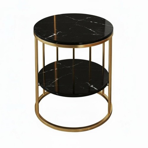 Side table marble look surface - table,