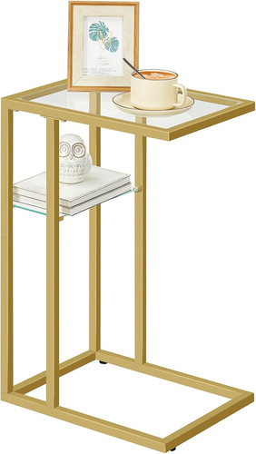 Shaped end table - end, 2-tier