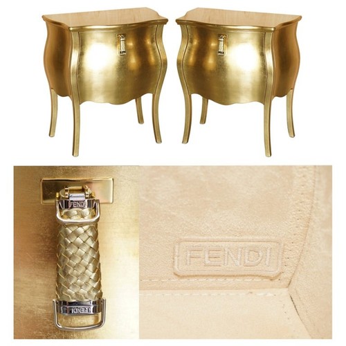 Pair 24ct gold - 24ct, leaf