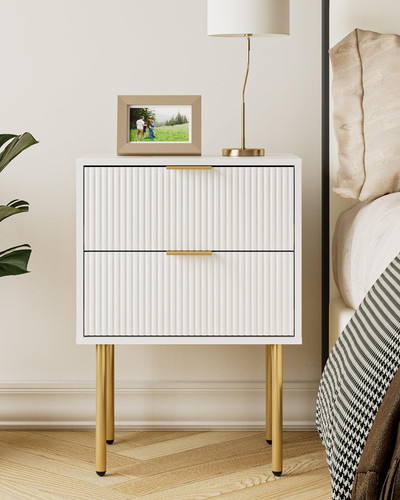 Modern gold nightstand with - modern,