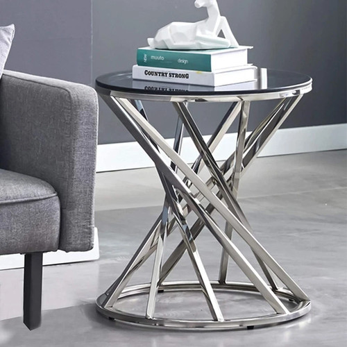 Modern round smoked tempered - round,