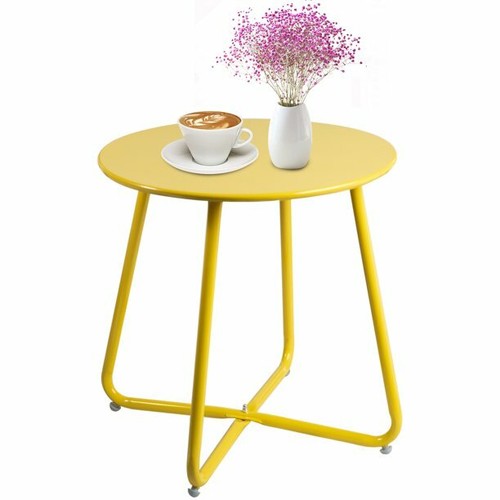 Cerbior metal end table round - end,