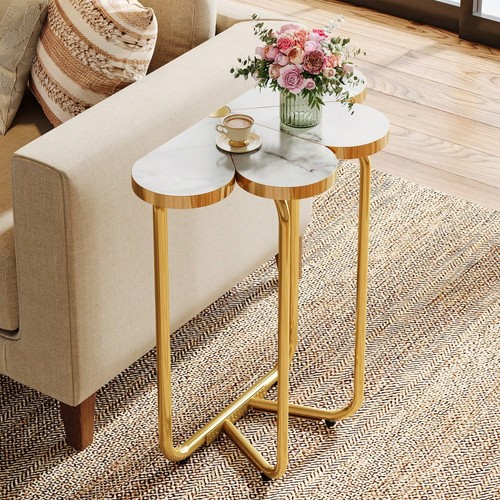 Half flower accent table - accent, with