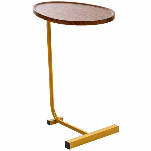 Oval shaped side table - c-shaped,